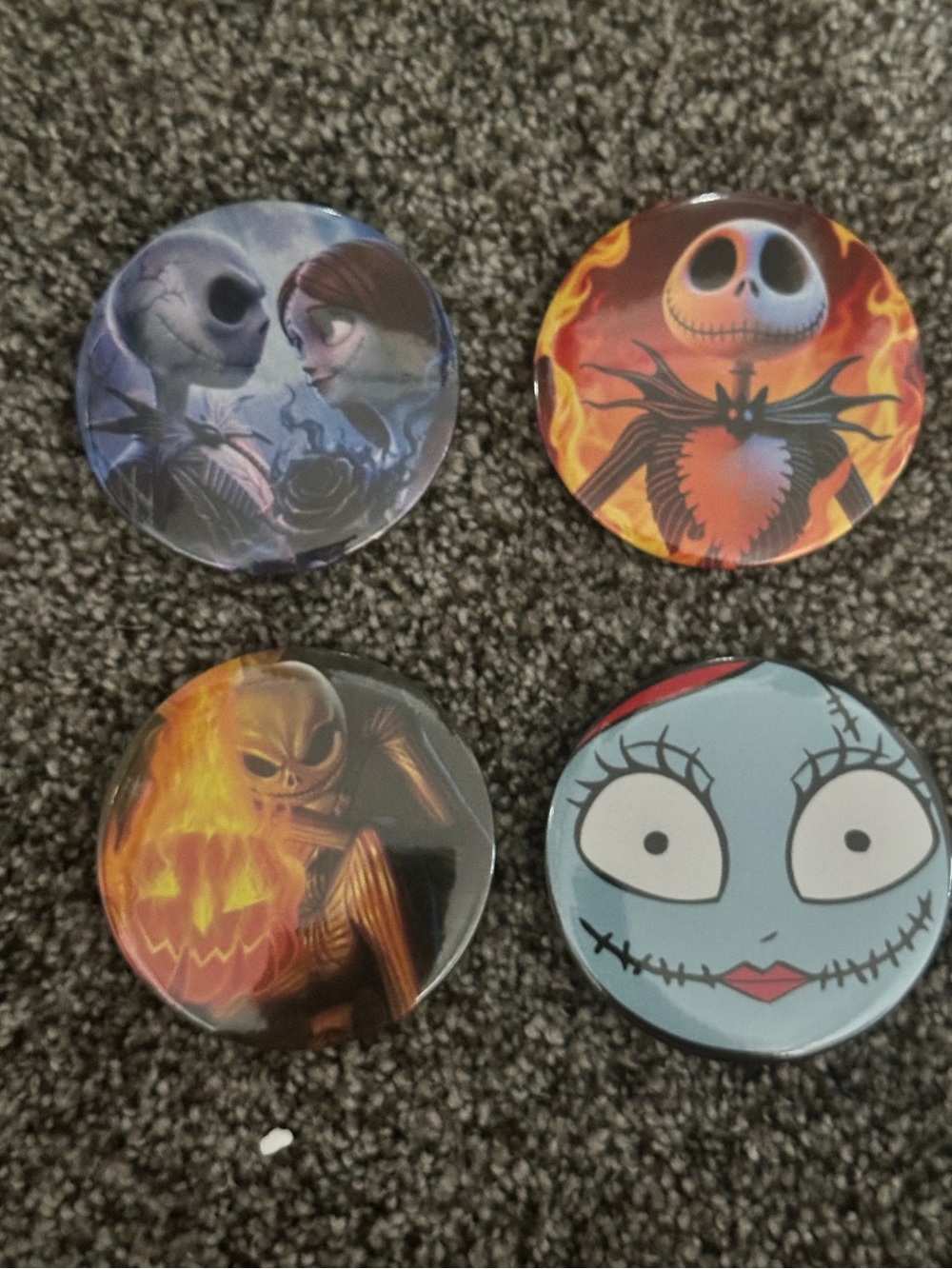 Nightmare Character Button Set of 4 3”